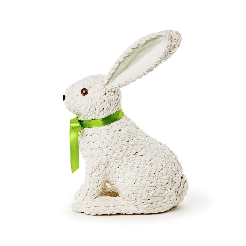 Two's Company Hand Crafted Easter Bunny, 9.25-inch Width x 6.5-inch