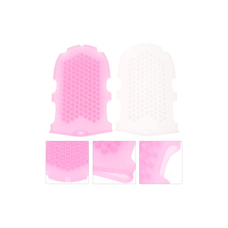 Coheali Guantes Silicona Baño Cepillos Masaje Hombres Mujeres Color Azar