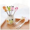 Fruit Fork, Cute Set of 6 Fruit Forks with Holder