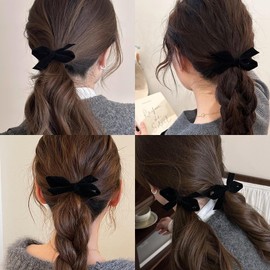 Fesanla Ribbon, Hair Clip, Velour, Small, Children’s Hair Ornament, Set of 2, Winter, Hairpins, Hair Accessories, Hair Duck Clip, Shichi-Go-San School Entrance Ceremonies, Graduation Ceremonies
