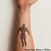 'Body Builder ' Temporary Tattoo - Water Resistant, Skin-Safe, Non-Toxic