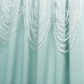 Exclusive Home Bliss Room Darkening Room Blackout Hidden Tab Top Curtain Panels, 54"x84", Aqua, Set of 2