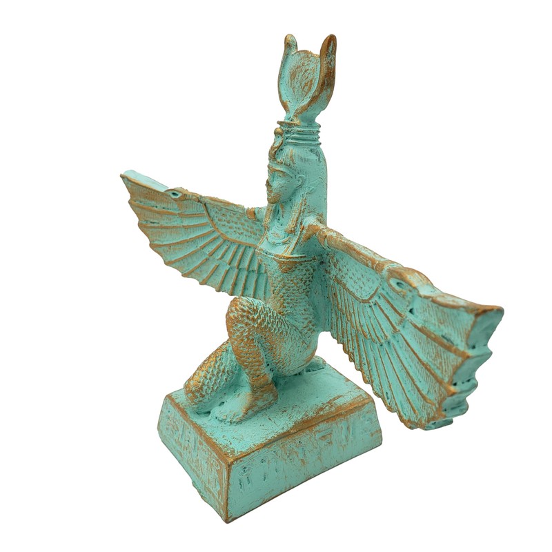 Egyptian Goddess Isis Statue Patina - Ancient Egypt Figurine- Made