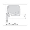 Emuca 1275415 Mini-latch/automatic pressure lock for hinged furniture door, Set