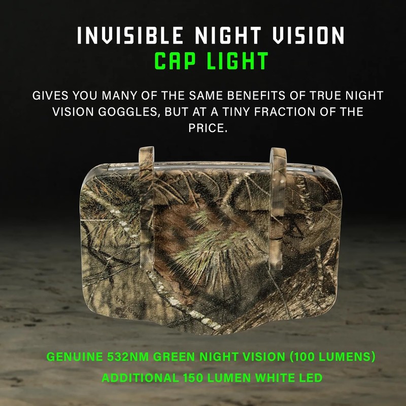 MODERN NEEDS Night Vision Cap Light –Compact, Clip-On Hat Flashlight