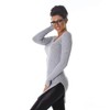 Voyelles Women's Long Jumper Stretch Long Sleeve Plain Fine Rib