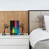 Black Metal Reading Stickman Bookends
