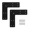 10x10 L Post Bracket 2PCS, L Flat Mending Plate for