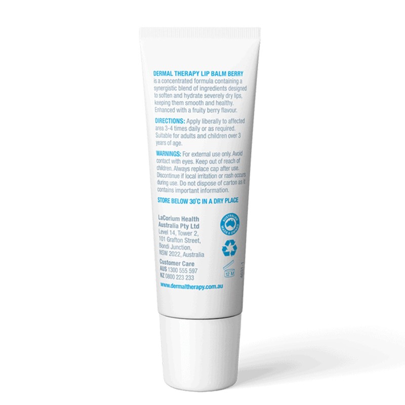 Dermal Therapy Lip Balm Tube (Single Pack, Berry)