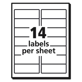 Avery 5522 Wthrproof Mailing Labels, Address,1-1/3-Inch x4-Inch, 700/BX, WE