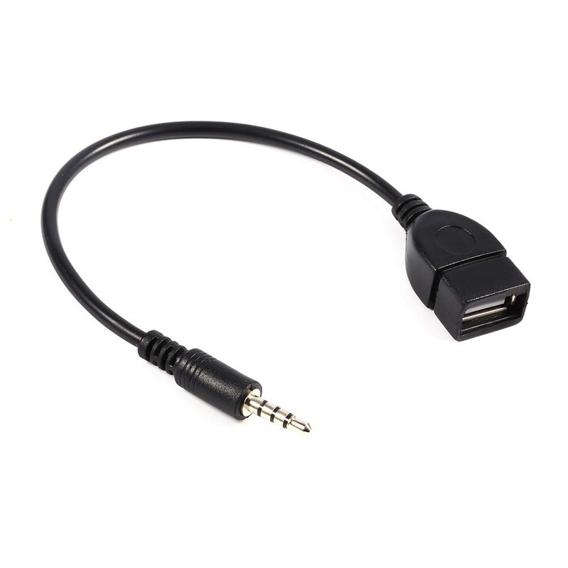 3.5mm Male Audio AUX Jack to USB 2.0 Type A