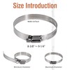 Horiznext 9 inch stainless steel hose clamp, adjustable metal worm