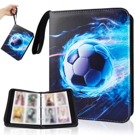 Football Card Holder, 400 Pockets Football Card Binder,Football Trading Card Binder Album with Removable Sleeves,Football Card Folder,Trading Card Games Collection