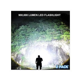 LBE Rechargeable LED Flashlights High Lumens, 900,000 Lumens Super Bright Fla...