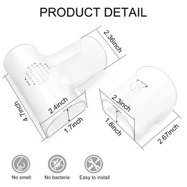 Switior Betta Fish Tank Tube Tunnel, Betta Fish Tank Accessories for Rest, Play, Hide, Decor (T-Shape, Clear)