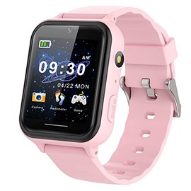 PTHTECHUS Smart Watch Toy for Kids - Boys Girls Touchscreen Smartwatch with Games Music MP3 Player HD Selfie Camera Calculator Alarm Timer 12/24 Hours Pedometer for 4-14 Years Old Children's Gift