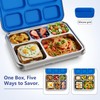Pawtong Stainless Steel Lunch Box, 5-Compartment Bento Lunch Box for