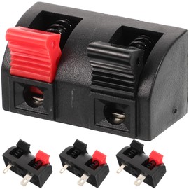 4pcs Speaker Connectors Speaker Wire Connectors for Home Stereo Terminal Connectors for Speaker Stereo Speaker Terminal Clip Speakers Speaker Parts Electric Wire Plastic Terminals