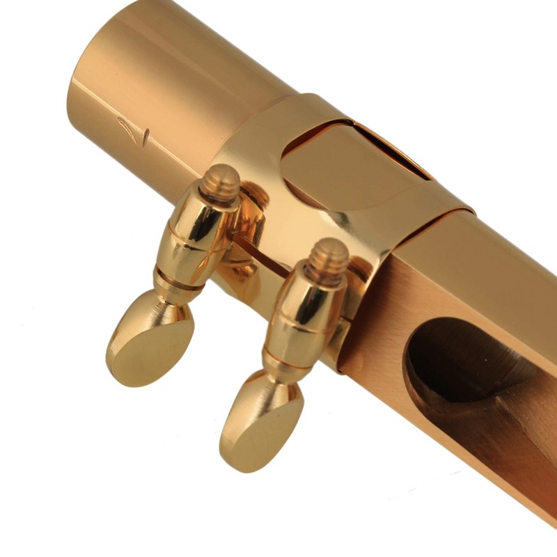 Yibuy Golden Brass #7 B Flat Tenor Saxophone Mouthpiece Kit