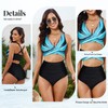 JASAMBAC Bikini Set for Women Tummy Control Twsit Cross Push