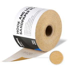 toolant 120 Grit Sandpaper Roll, 2-3/4" Wide 12 Yard Longboard Hook and Loop Sandpaper for Automotive,Woodworking, Metal, Plastic, Sanding Blocks