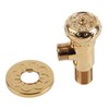 Angle Stop Valve Gold Antique Full Copper Carving Thicken Cold
