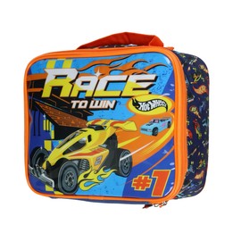 Hotwheels Race To Win Lunch Box Full Zip Around Insulated Lunch Tote Bag For Hot and Cold Food