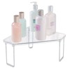 mDesign Plastic/Steel Corner Stackable Rack, Storage Organizer Shelf for Bathroom,