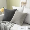 MIULEE Set of 2 Decorative Corduroy Grey Cushion Covers 18x18