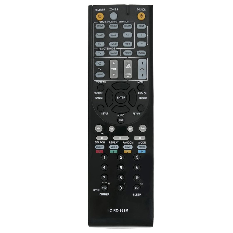 RC-863M RC863M Replacement Remote Control operates for ONKYO Receiver HT-R592