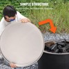 Happybuy 27" Portable Fire Pit Cover Lid Spark Screen, Stainless