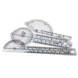 EMI Pocket 3 Piece Goniometer Set: Finger Goniometer, 6" Goniometer, 180 Degree 6" Goniometer EGM-430