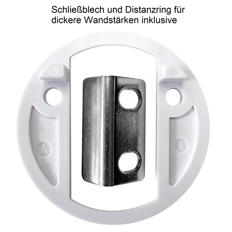 Haasweller Professional Pull Lock Furniture Lock Like Push Lock White
