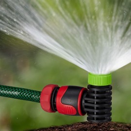 Relaxdays Garden Sprinkler, 1/2” Connector, With Spike, Area Irrigation up to 30m², Watering, Green-Black