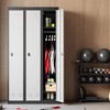 Metal Storage Locker with Doors, Lockers Featuring Shelves, Ideal for