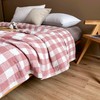 youlanhome Cotton Throw Blanket - 60"x80" Plaid Checkered Pattern, Soft