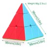 TANCH Pyramid Speed Cube Stickerless Triangle Magic Cube Puzzle Toy
