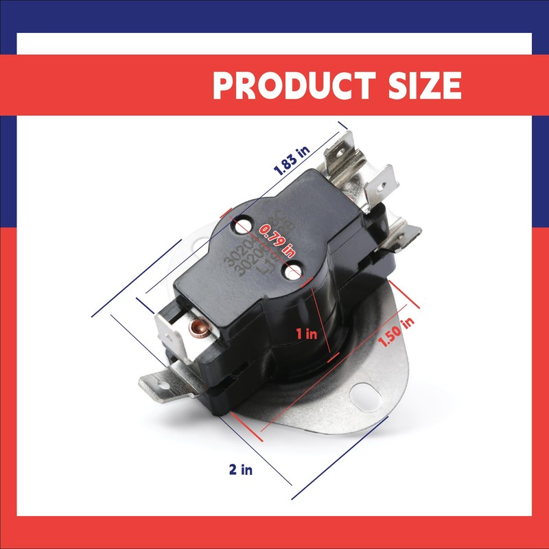 Dusledel 626458R L190F Limit Control Switch Replacement for Nordyne Furnace