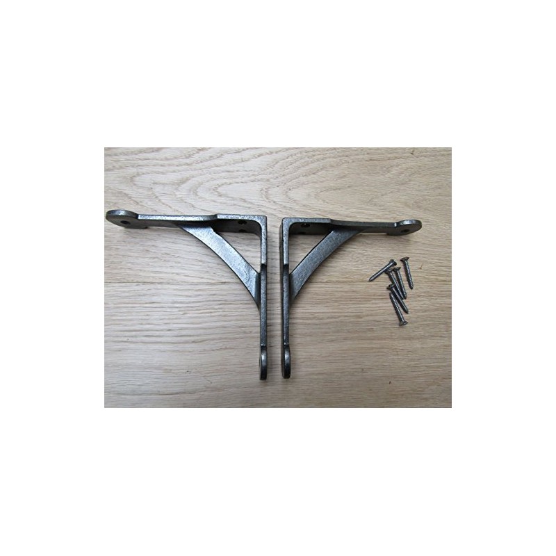 Ironmongery World Pair Of Cast Iron Penny End Rustic Shelf