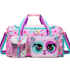 Kids Duffle Bag Girls Travel Bag for Kids Overnight Bag for Girls Dance Bag for Girls Weekender Bag Gym Bag with Shoe Compartment