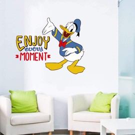 Donald Duck Hope Gift Holiday Enjoy Every Moment Cartoon Decors Wall Sticker Art Design Decal for Girls Boys Kids Room Bedroom Nursery Kindergarten Vinyl Decoration (8x10 inch)