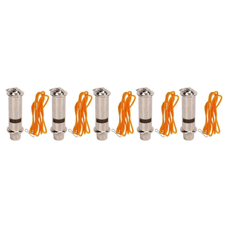 5Pcs Metal Emergency Survival Whistle Stainless Steel Outdoor Whistle for