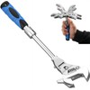 HYCDIYTS Ratchet Type Monkey Wrench, Oscillating Type, 180 Degree Rotation,