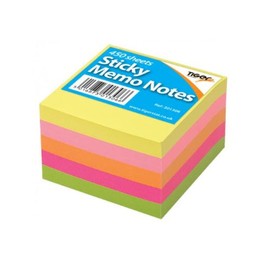 Tiger Sticky Memo Notes Neon Block Cube Pad 3x3" 450 Sheets