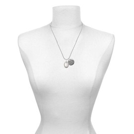 Delight Jewelry Silvertone Small Grey Imitation Pearl I Knew You, I Set You Apart Charm Necklace, 20"+3"