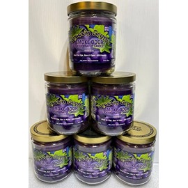Smoke Odor Exterminator 13oz Jar Candle, Groovn Grape Six Pack.