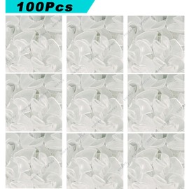 VICTHY 100pcs Cat Nail Caps Clear Cat Claw Covers Kitten Nail Caps with Adhesives and Applicators (L Clear)