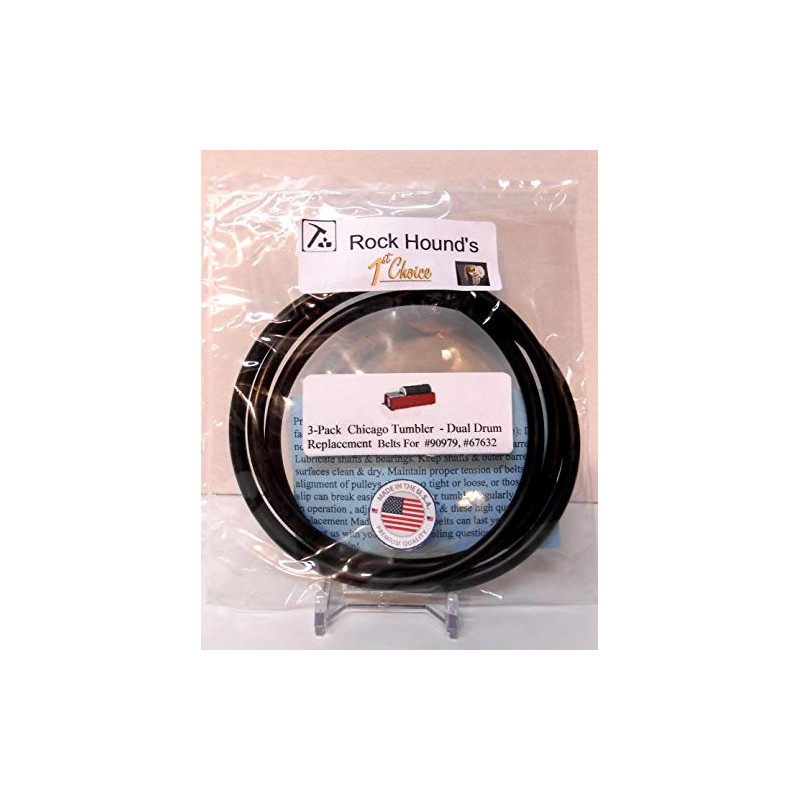 Replacement Drive Belts for Chicago #90979,67632 Dual Drum Rock Tumbler-