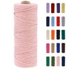POPOYU 2mm Macrame Cord,100m Natural Cotton Macrame Rope,Light Pink Macrame
