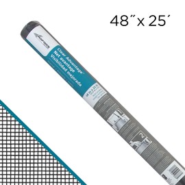 ADFORS Clear Advantage Door & Window Screen, 48 inches x 25 feet Roll - Increased Visibility Replacement Screen for Windows and Doors - Charcoal
